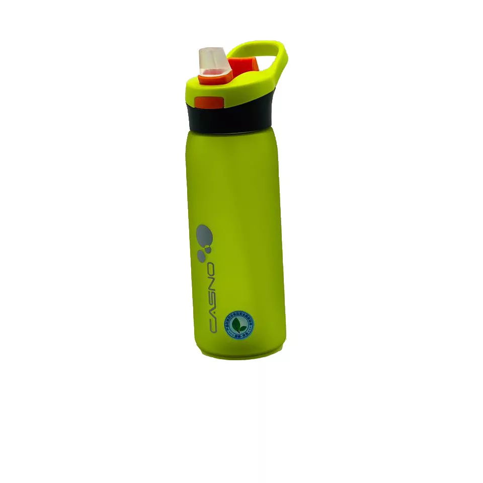 Бутылка для воды CASNO 750 мл KXN-1210 Зеленая с соломинкой