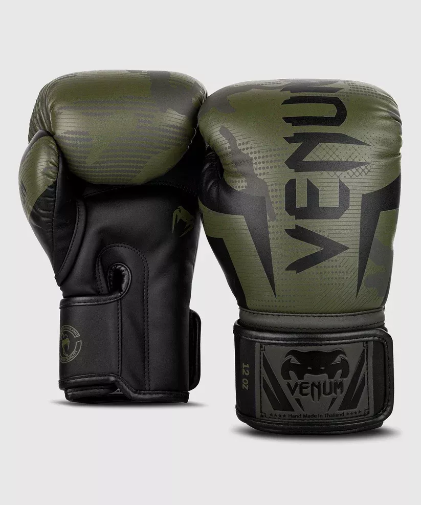 Перчатки для бокса Venum Elite Boxing Gloves Khaki/Camo-12