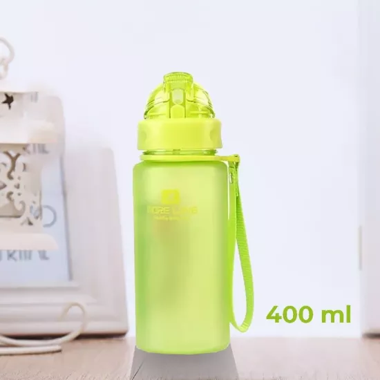 Пляшка для води CASNO 400 мл MX-5028 More Love Зелена з соломинкою