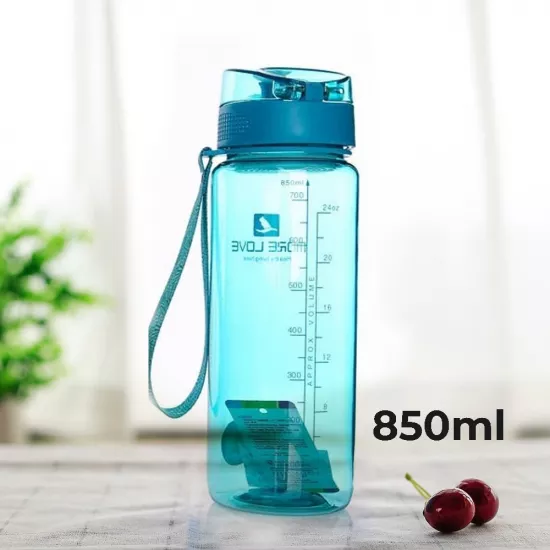 Бутылка для воды CASNO 850 мл MX-5040 More Love Голубая
