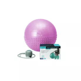 Фитбол полумассажный PowerPlay 4003 75cm Gymball Сиреневый + насос