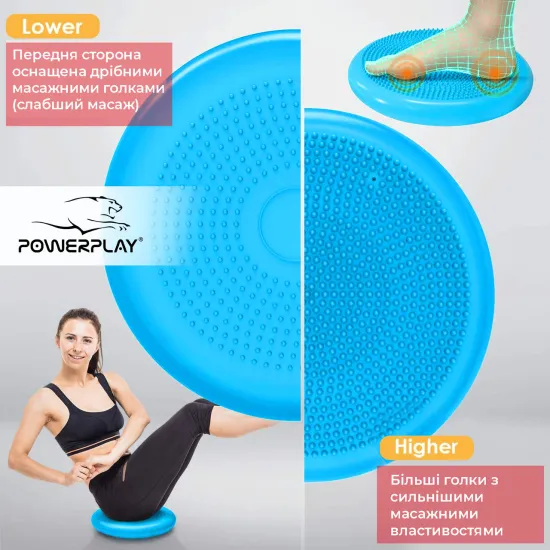 Балансировочная массажная подушка PowerPlay 4009 Синяя