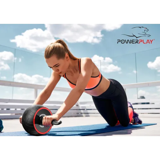 Колесо для преса PowerPlay 4326 зі зворотним механізмом Чорно-червоне