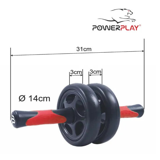 Колесо для пресса двойное PowerPlay 4327 Черно-красное