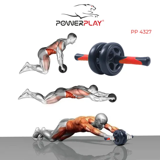 Колесо для пресса двойное PowerPlay 4327 Черно-красное