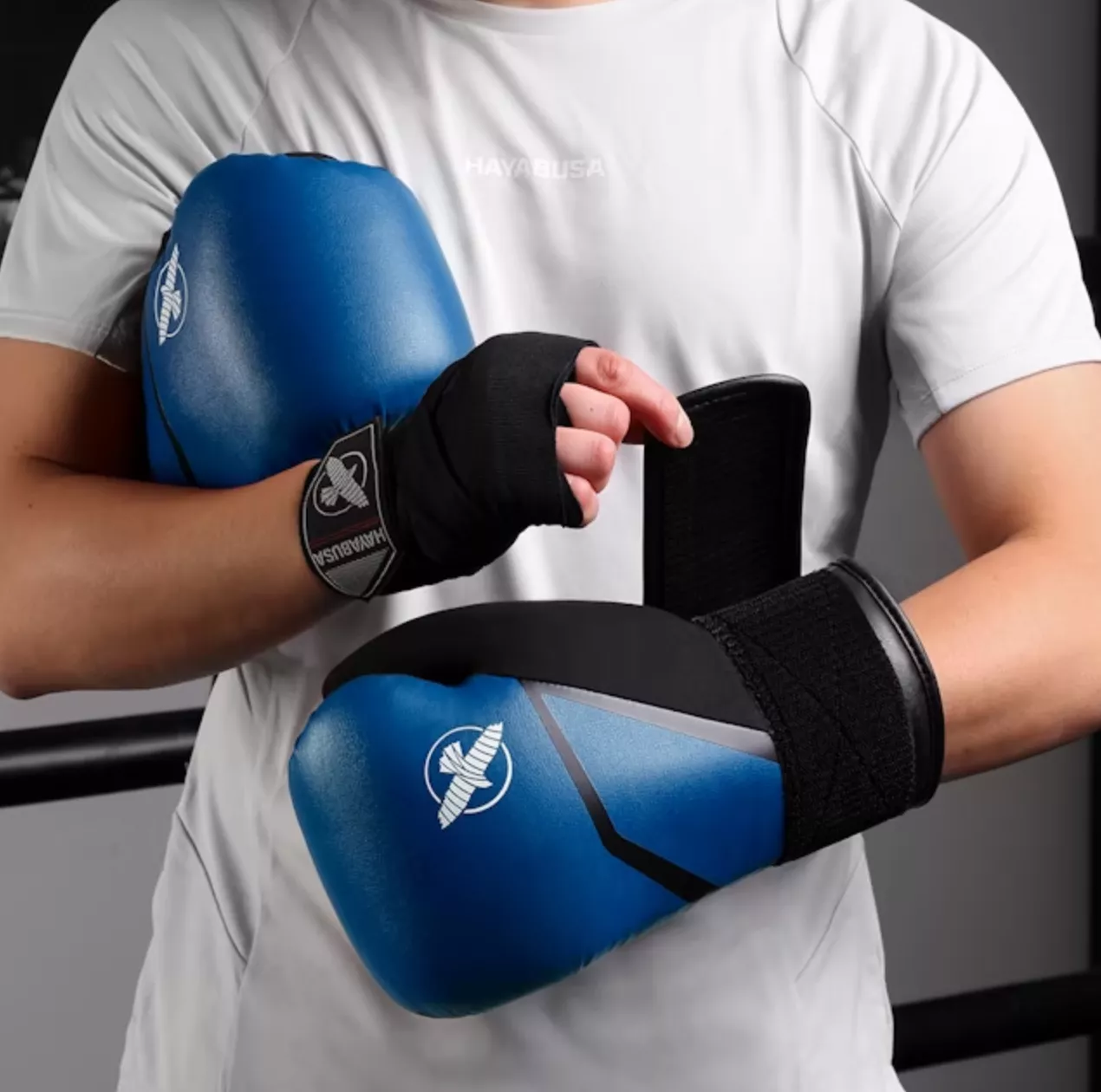 Боксерские перчатки Hayabusa E1 Boxing Gloves Blue-10