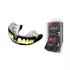 Капа OPRO Power-Fit Bling-Teeth Series Black/White (art.002269002) Доросла