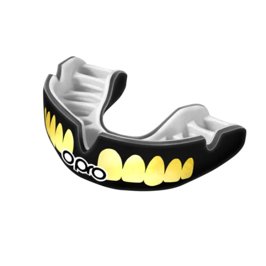 Капа OPRO Power-Fit Bling-Teeth Series Black/White (art.002269002) Доросла