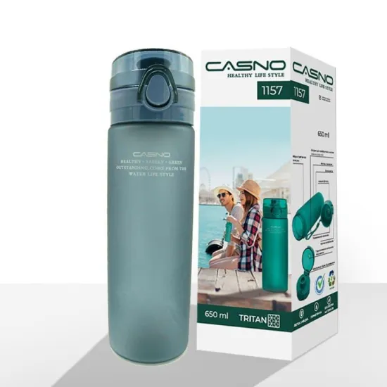 Бутылка для воды CASNO 650 мл KXN-1157 Tritan Серая