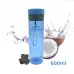 Пляшка для води CASNO 600 мл KXN-1145 Блакитна + пластиковий віночок