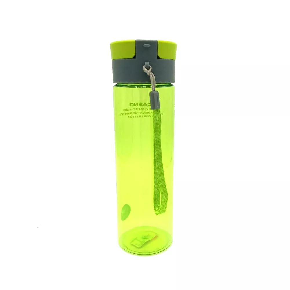Пляшка для води CASNO 600 мл KXN-1145 Зелена + пластиковий віночок