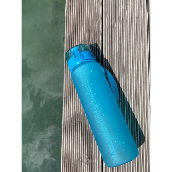 Бутылка для воды CASNO 1050 мл MX-5041 More Love Голубая