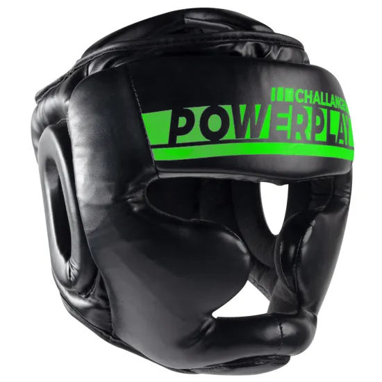 Боксерський шолом PowerPlay 3048 Чорно-Зелений S