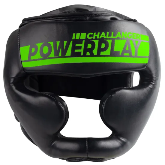 Боксерський шолом PowerPlay 3048 Чорно-Зелений S