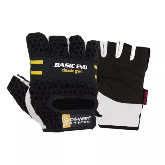 Перчатки для фитнеса и тяжелой атлетики Power System Basic EVO PS-2100 Black Yellow Line XS