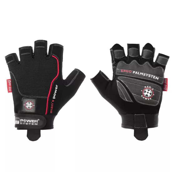 Рукавички для фітнесу та важкої атлетики Power System Man's Power PS-2580 Black XS