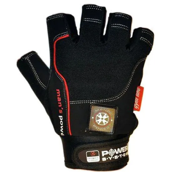 Рукавички для фітнесу та важкої атлетики Power System Man's Power PS-2580 Black XS
