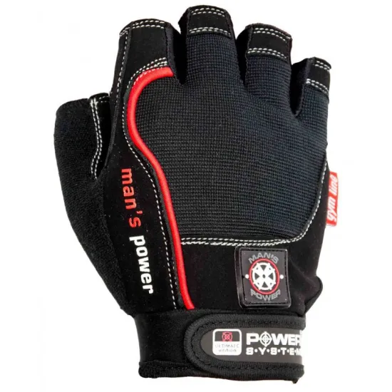 Рукавички для фітнесу та важкої атлетики Power System Man's Power PS-2580 Black XS