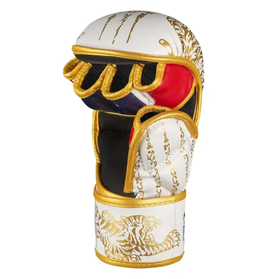 Перчатки для ММА Phantom Muay Thai White Gold S/M (капа в подарок)