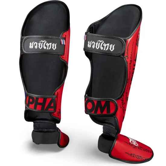 Защита голени и стопы Phantom Muay Thai Red S/M
