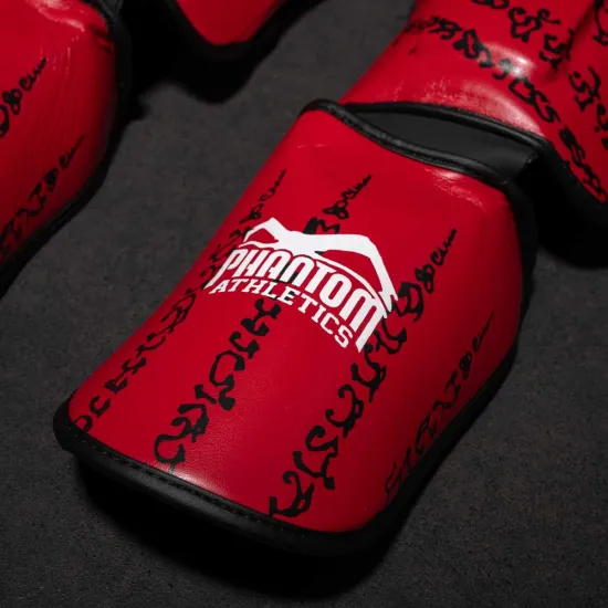 Защита голени и стопы Phantom Muay Thai Red S/M