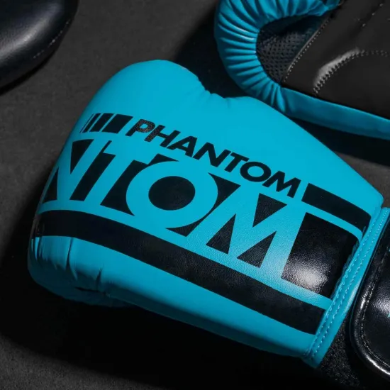 Боксерські рукавиці Phantom APEX Neon Blue 10 унцій (капа в подарунок)