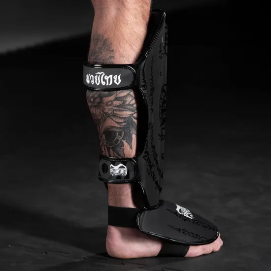 Защита голени и стопы Phantom Muay Thai Black S/M
