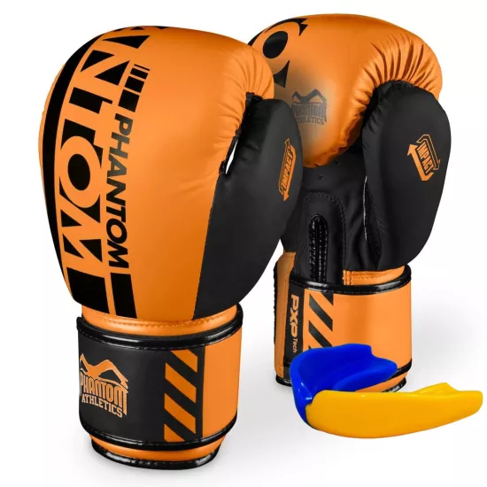 Боксерские перчатки Phantom APEX Neon Orange 10 унций (капа в подарок)