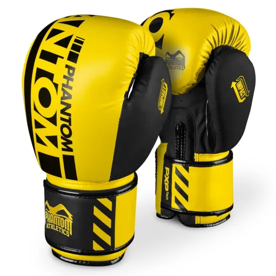 Боксерские перчатки Phantom APEX Neon Yellow 10 унций (капа в подарок)