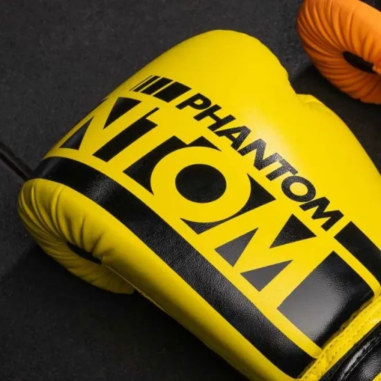 Боксерские перчатки Phantom APEX Neon Yellow 10 унций (капа в подарок)