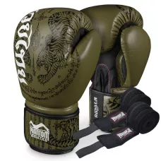Боксерские перчатки Phantom Muay Thai Army 12 унций (Бинты 4м. в подарок)