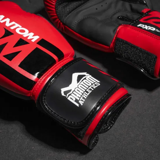 Боксерские перчатки Phantom APEX Red 10 унций (Бинты 4м. в подарунок)