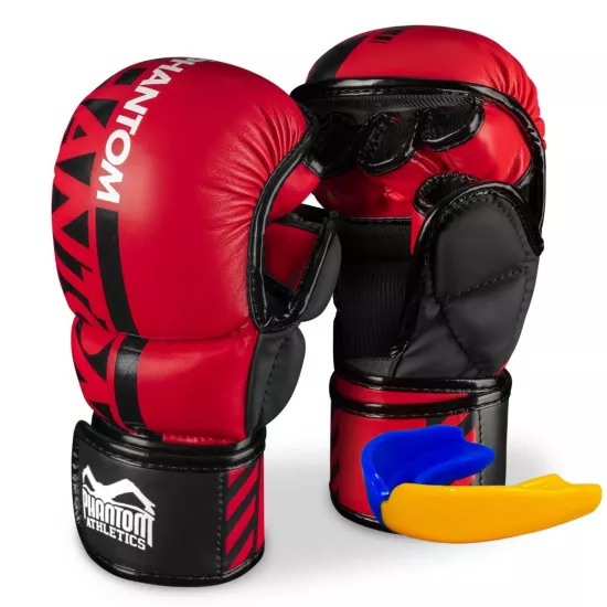 Перчатки для ММА Phantom APEX Red S/M (капа в подарунок)