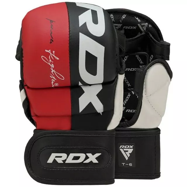 Перчатки для ММА RDX T6 Plus Rex Red S (капа в комплекте)