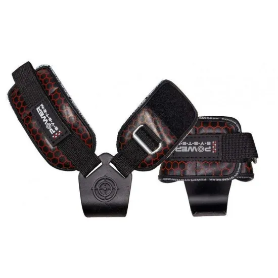 Крюки для тяги на запястья Power System Hooks V2 PS-3360 Black/Red L