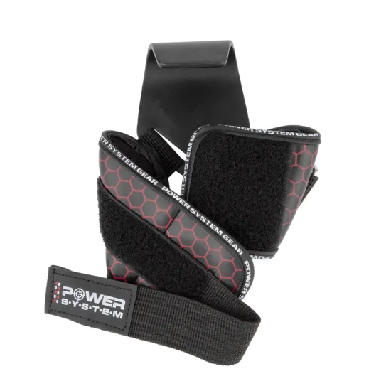 Крюки для тяги на запястья Power System Hooks V2 PS-3360 Black/Red L