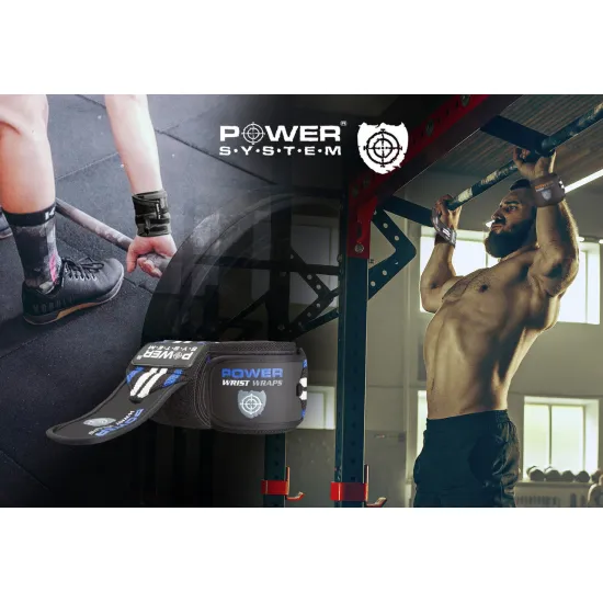 Кистевые бинты Power System Wrist Wraps PS-3500 Blue/Black