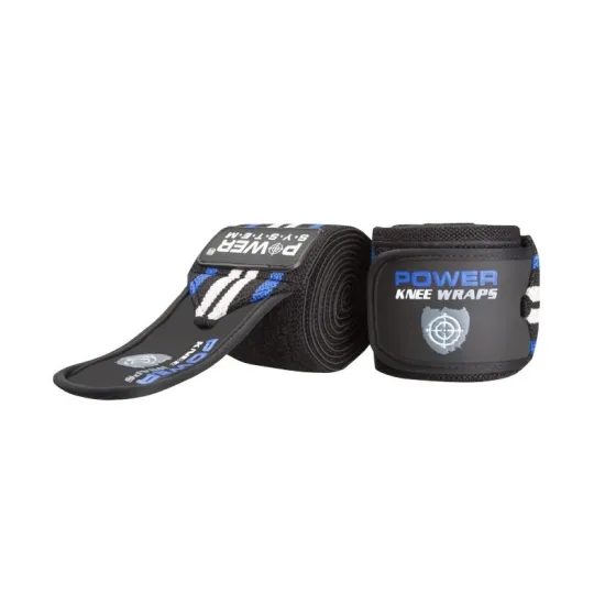 Бинты на колени Power System Knee Wraps PS-3700 Blue/Black