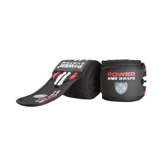 Бинты на колени Power System Knee Wraps PS-3700 Red/Black