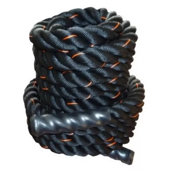 Канат для кроссфита Power System Battle Rope PS-4047 Black/Orange