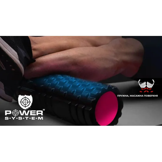 Масажний ролик Power System Fitness Foam Roller PS-4050 Pink