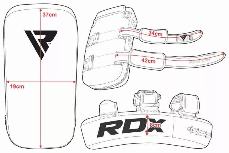 Пади для тайського боксу RDX T1 Curved Thai Kick Pad Black-1шт