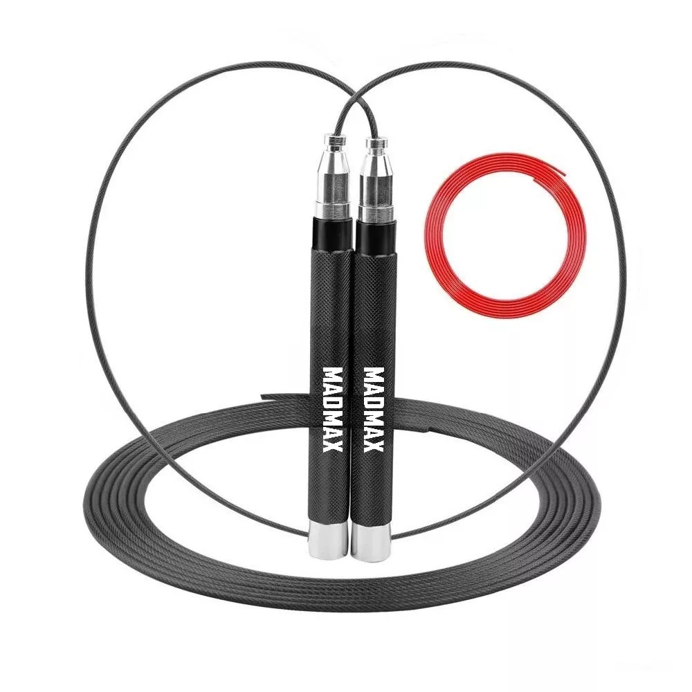 Скакалка скоростная алюминиевая на подшипниках MadMax MFA-286 Speed ​​jump rope Black-300см