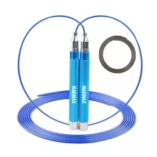 Скакалка швидкісна на підшипниках алюмінієва MadMax MFA-286 Speed jump rope Blue-300см