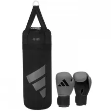 Боксерський набір Adidas Boxing Youth KIT23 Сіро-чорний-10 унцій