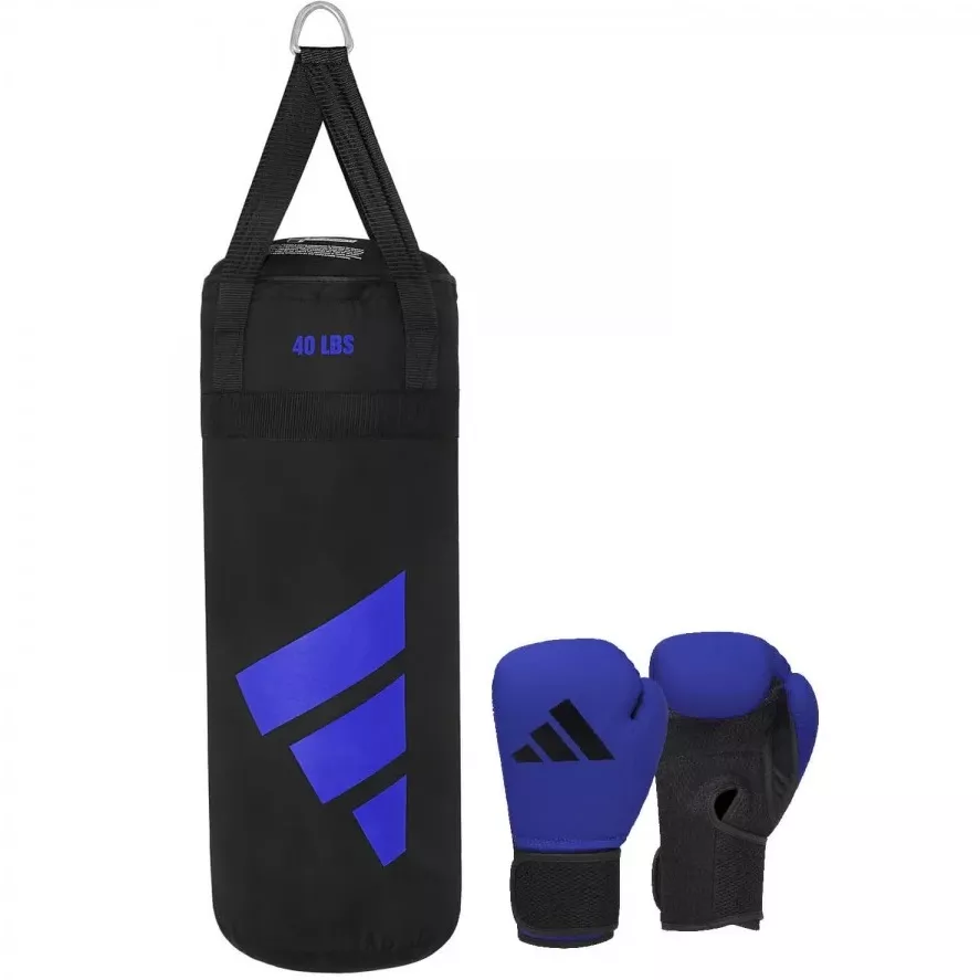 Боксерський набір Adidas Boxing Youth KIT23 Сіро-синій-8 унцій