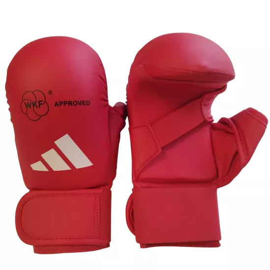 Перчатки для каратэ с лицензией WKF красные-S
