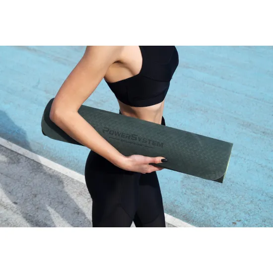 Коврик для йоги и фитнеса Power System Yoga Mat Premium PS-4060 Green