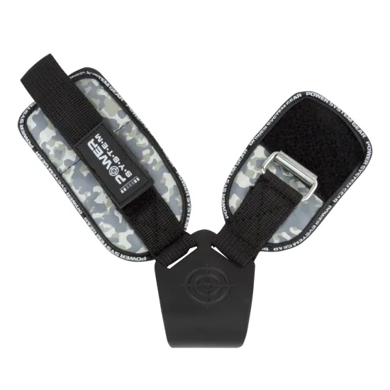 Крюки для тяги на запястья Power System Hooks Camo PS-3370 Black/Grey L