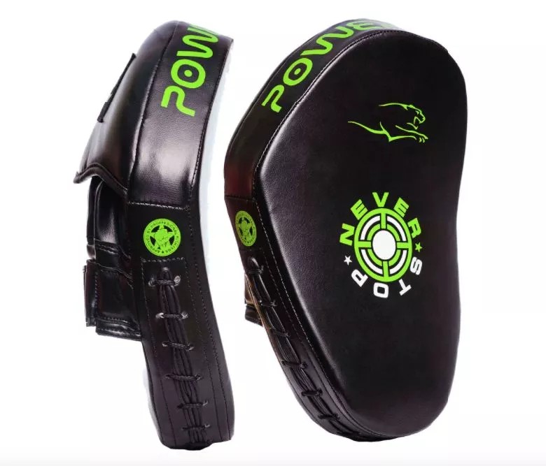 Лапи боксерські PowerPlay 3051 чорно-зелений